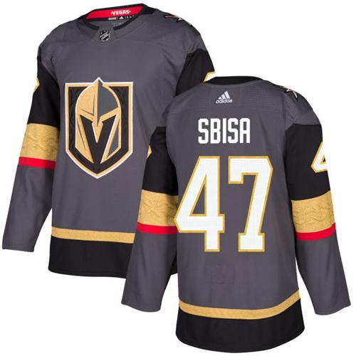 Adidas Vegas Golden Knights #47 Luca Sbisa Grey Home Authentic Stitched Youth NHL Jersey->youth nhl jersey->Youth Jersey